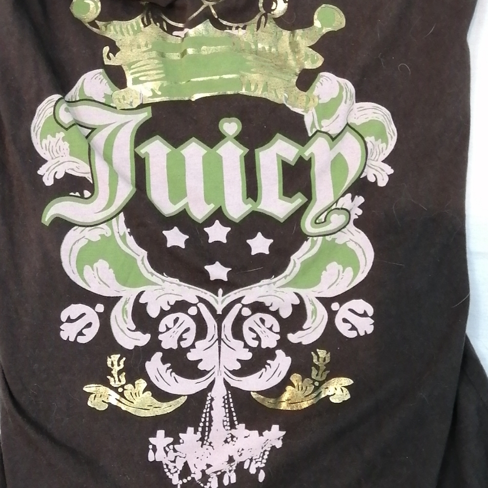 Juicy Couture Brown Long Sleeve Cotton Hoodie With Logo Medium - Picture 9 of 13